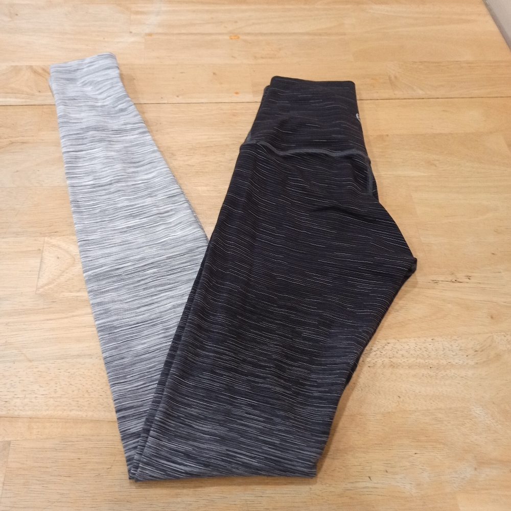 Lululemon Leggings Womens 4 Black Gray Wunder Under Ombre Melange 32" Hi Rise - Picture 2 of 15